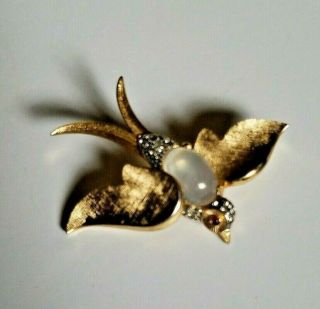 Vintage Crown Trifari Alfred Philippe Jelly Belly Swallow Bird Brooch Pin