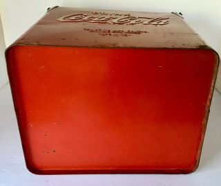 Vintage 1950s Coca Cola Metal Cooler Action Mfg Kansas City 16.  5 x 16.  5 x 11.  5 8