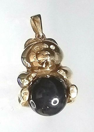 Vintage 9ct Gold Teddy Bear Charm / Pendant Hallmarked (not Filled Or Plated)