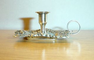 Antique Shreve&co Sterling Silver Chamberstick Candle Holder No Monograms
