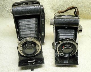 Two Antique Vintage German 120 Film Cameras - Voigtlander Bessa & Rodenstock