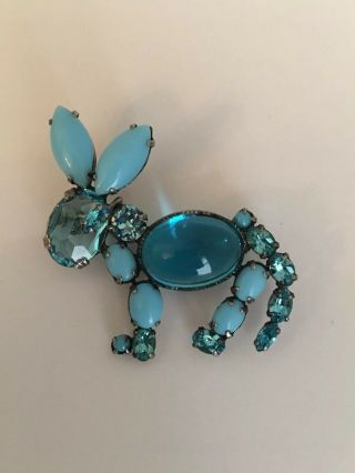 (inv 178) Rare Gorgeous Jeweled " Animal " Brooch - Schreiner