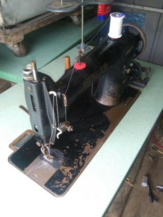 Vintage Singer 31 - 15 Industrial Sewing Machine only good 2