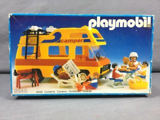 Vintage 1986 Playmobil 3148 Camper Van Yellow Read Details