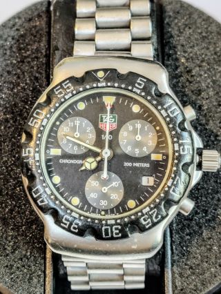 Vintage Early 90s Tag Heuer Men ' s Formula1 1/10th Chronograph CA1211 BAO493 2