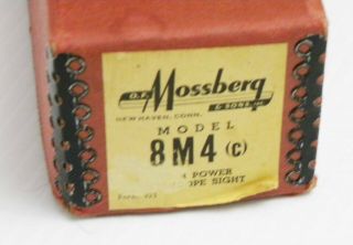 Vintage Nos Mossberg Model 8m4 8 - M4 (c) Rifle Scope With Papers