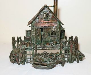 vintage detailed handmade copper bronze nautical boat fishing house table lamp 2