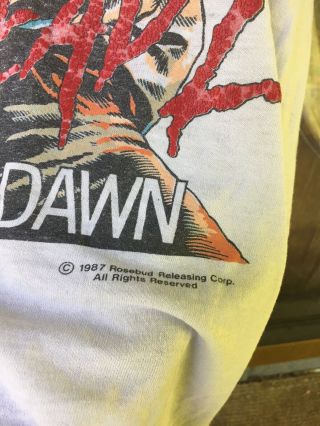 1987 EVIL DEAD 2 dead by dawn t - shirt vtg 80s cult horror movie screen stars L 3