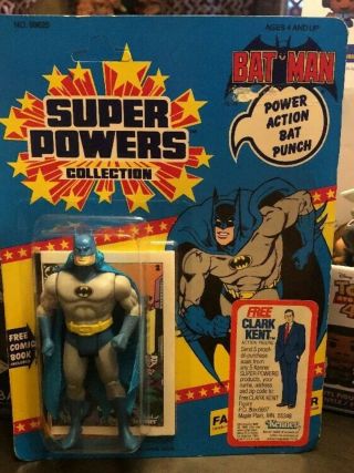1985 Kenner Powers Batman 23 Back Vintage Carded Figure Moc Rare