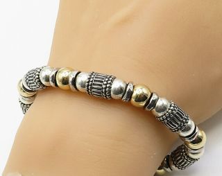 Silpada 14k Gold & 925 Silver - Vintage Bali Designed Ball Beaded Bracelet - B3479