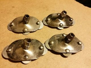 4 Vintage Rogers 1960s Cleveland Swivomatic Bass Drum Mount Brackets Incomplete