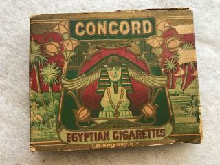 Concord Egyptian Cigarettes Vintage Package,  No Cigarettes