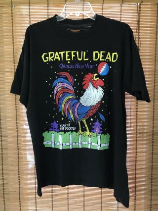 Vintage 1990’s Greatful Dead Shirt L Brockum Year Of The Rooster Jerry Garcia