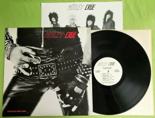 Rare Album Motley Crue Too Fast For Love 2nd Pressing Vinyl Leathur Records 1981