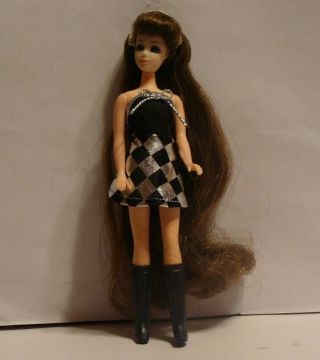 Topper Dawn Doll Rare Blue Eyed Htt Angie With Brown Hair In Custom Mini