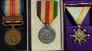 Sterling Sacred Treasure 1928 Showa Emperor Medal Japanese Ww2 China War Badge