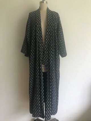 Vintage Indigo Kimono Long Jacket / One Size