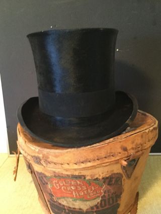 CUTHBERTSON 435 STRAND TOP HAT WITH LEATHER CASE 2