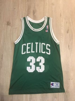 Vtg Champion Larry Bird Jersey Boston Celtics 33 Nba - Vintage 90s Size 40