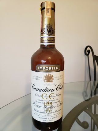 Vintage 1970 Canadian Club 6 Year Old Whisky Label " Empty " Whisky
