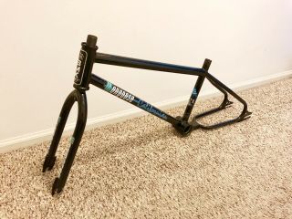 Rare Old School Bmx 1987 Mongoose Californian Frame And Fork With Decal Set