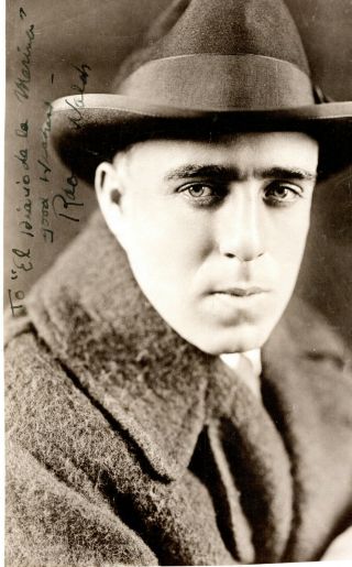Legendary Film Director & Academy Founder Raoul Walsh,  Signed Vintage Photo.