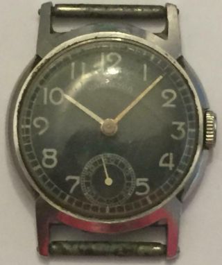 Vintage Hamilton Military Style Stainless Steel Watch