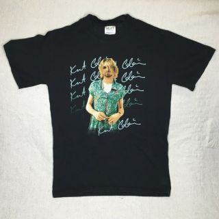 Vintage Nirvana Kurt Cobain In A Dress T Shirt Black 90s Grunge 1993 Mens Small