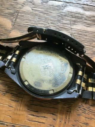 Vintage Tag Heuer 1000 980.  029N Black & Gold Men ' s PVD Sport Watch For Repair 5