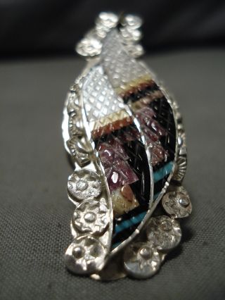 Important Vintage Zuni Eldred Martinez Sterling Silver Turquoise Ring