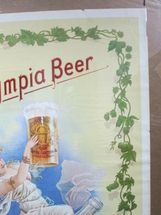 Vintage Olympia Beer Capital brewing Co Poster 1970 ' s print Inv 4422 2