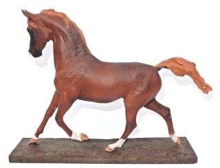 Rare Edwin Bogucki Arabian Stallion Aashiq Resin Model Horse With And Stand