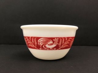 Vintage Hazel Atlas Rooster Chicken Red Band Mixing Nesting Bowl Smallest Rare