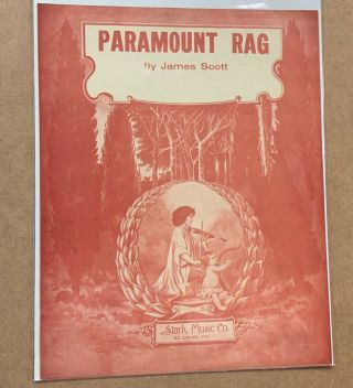 Vintage Sheet Music,  Paramount Rag,  By James Scott,  1915