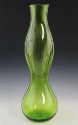 Vtg Mid Century Modern Blenko American Art Glass Yellow Amber Oversized Vase