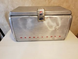 Vintage Aluminum Pepsi Cola Airstream Cooler 1950 