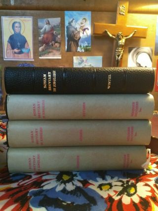 Roman Breviary in English Complete Four Volume Set A Rare Catholic prayer books 4