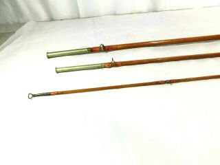 Vintage South Bend 3 Piece Bamboo Fly Rod 8 7