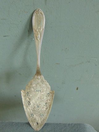 Antique Coin Silver Pie / Cake Server / Knife " B.  Pitman  Pure Coin "