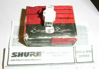 Rare Vintage White Shure M44 - 7 & Nos N44 - 3.  0025 " 78 Rpm Dynetic Stylus