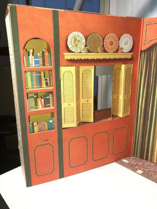 Vintage 1963 - 1964 Barbie Dream House Cardboard Play Set & Furniture Mattel 8