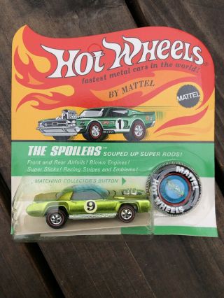 Vintage Redline Hot Wheels Lt.  Green Sugar Caddy Unpunched Blister Pack 9