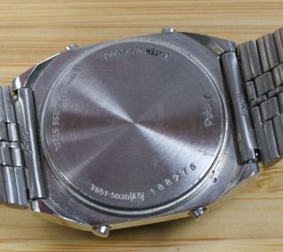 Vintage PULSAR Stainless Steel Dual Analog Digital Quartz Watch Y651 - 5030 3