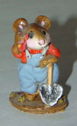 Rare 1979 Wee Forest Folk Miniature Mouse Gardener M - 37 Retired