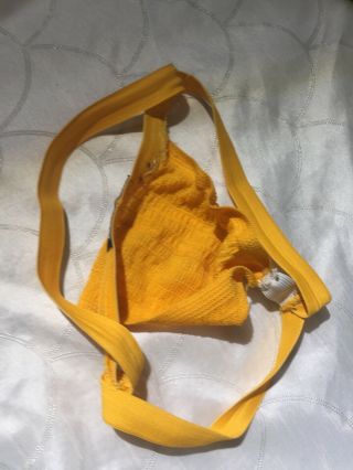 vintage gold yellow safetgard jockstrap jock strap previously worn swimmer 32 3