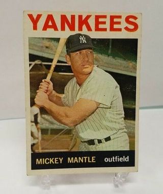 Mickey Mantle 1964 Topps 50 Baseball Card Vintage