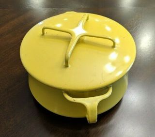 Vintage Dansk Yellow Enameled Kobenstyle Stockpot Casserole Pot 7” X 3.  5” Sweden