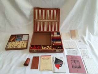 Vintage Multiple Game Set Backgammon,  gin,  gin rummy,  bridge games 2