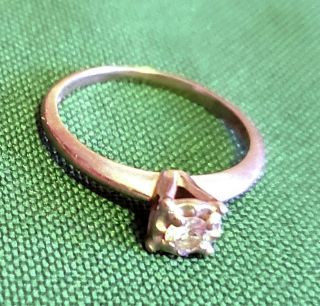 Magic Glo 14k White Gold Diamond Solitaire Ring