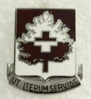 Vintage Us Military Dui Pin 46 Med Bn Ut Iterum Servtas That You May Serve Again